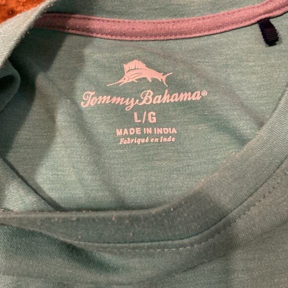 Tommy Bahama sea green crew neck super soft short sleeve t shirt top - Picture 3 of 6